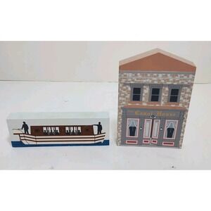 2 Town Square Custom Collection Canal‎ Boat & House Faulkner-Pierce Indiana Wood